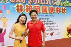 Mid Autumn Event bilingual singapore female emcee with Lawrence Wong