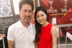 Lau Huo Tang new store opening bilingual singapore female emcee host Lau Huo Tang new store opening with Edmund Chen