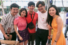 Yew Tee Town Day 2020 bilingual singapore female emcee with YES 933 DJ kun Hua and singer kexin Tay