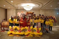 D&D Chinese New Year lohei D&D Chinese New Year lohei event bilingual Singapore Female Emcee Paige